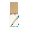 Bloc notes en papier recyclable avec stylo en carton (9x14,8 cm)