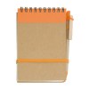 Bloc notes en papier recyclable avec stylo en carton (9x14,8 cm)