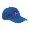 Casquette en coton, 5 panneaux avec broderie tricolore sur la fermeture, fermeture velcro