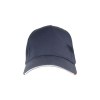 Casquette en coton, 5 panneaux avec broderie tricolore sur la fermeture, fermeture velcro