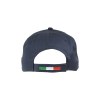 Casquette en coton, 5 panneaux avec broderie tricolore sur la fermeture, fermeture velcro