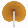Éventail en papier coloré avec manche en plastique blanc, longueur 26 cm