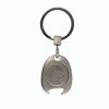 Porte-cl s en m tal avec jeton pour chariot (9x3,5 cm)