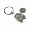 Porte-cl s en m tal avec jeton pour chariot (9x3,5 cm)
