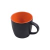Tasse en céramique avec extérieur de couleur noire opaque et intérieur coloré brillant (0,