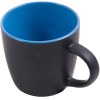 Tasse en céramique avec extérieur de couleur noire opaque et intérieur coloré brillant (0,