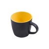 Tasse en céramique avec extérieur de couleur noire opaque et intérieur coloré brillant (0,