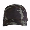 Casquette en coton camouflage, 5 panneaux, fermeture velcro