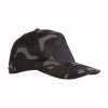 Casquette en coton camouflage, 5 panneaux, fermeture velcro