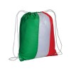 Sac à dos tricolore en polyester 210T avec fermeture réglable à cordon et angles renforcés