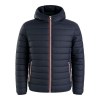 Veste rembourrée en polyester 50D, avec capuche. Tailles S/M/L/XL/XXL