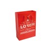 Shopper avec soufflet en carte laminée 157 g/m2 avec renforcement à la base, anses en cord