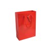 Shopper avec soufflet en carte laminée 157 g/m2 avec renforcement à la base, anses en cord