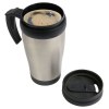 Tasse thermos (400ml) en acier inox, avec intérieur, manche et bouchon en plastique