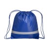 Sac à dos en polyester 210T avec bande réfléchissante, fermeture réglable à cordon