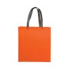 Shopper avec soufflet en TNT laminé 100g/m2 thermosoudé, anses longues