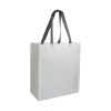 Shopper avec soufflet en TNT laminé 100g/m2 thermosoudé, anses longues