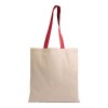 Shopper en coton naturel 135 g/m2, anses longues colorées