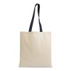 Shopper en coton naturel 135 g/m2, anses longues colorées