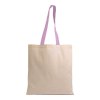 Shopper en coton naturel 135 g/m2, anses longues colorées