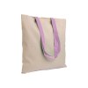 Shopper en coton naturel 135 g/m2, anses longues colorées