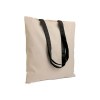 Shopper en coton naturel 135 g/m2, anses longues colorées