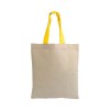 Shopper mini en coton naturel 135 g/m2, anses courtes colorées