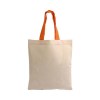 Shopper mini en coton naturel 135 g/m2, anses courtes colorées