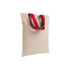 Shopper mini en coton naturel 135 g/m2, anses courtes colorées
