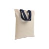 Shopper mini en coton naturel 135 g/m2, anses courtes colorées