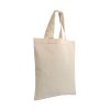 Mini Sac Shopping en coton naturel (135 g/m2), anses courts colorés