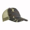 Casquette en coton/polyester camouflage, 5 panneaux, avec filet