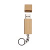 Clé USB 4 Gb en bois avec porte-clés en métal