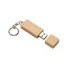 Clé USB 4 Gb en bois avec porte-clés en métal
