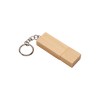 Clé USB 4 Gb en bois avec porte-clés en métal