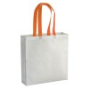 Shopper avec soufflet en TNT laminé 100g7m2 thermosoudé, anses longues