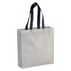 Shopper avec soufflet en TNT laminé 100g7m2 thermosoudé, anses longues