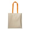 Shopper en coton naturel 220 g/m2, anses longues colorées