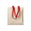 Shopper en coton naturel 220 g/m2, anses longues colorées
