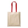 Shopper en coton naturel 220 g/m2, anses longues colorées