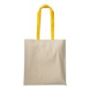 Shopper en coton naturel 220 g/m2, anses longues colorées