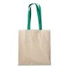 Shopper en coton naturel 220 g/m2, anses longues colorées