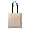 Shopper en coton naturel 220 g/m2, anses longues colorées