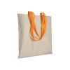 Shopper en coton naturel 220 g/m2, anses longues colorées