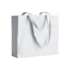 Sac shopping en coton (200 g/m2), anses longues et soufflet