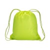 Sac à dos fluo en polyester 210 T avec fermeture réglable à cordon et angles renforcés