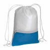 Sac à dos en polyester 210T avec poche zip et fermeture réglable à cordon