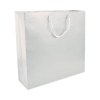 Shopper avec soufflet en papier laminé opaque 157 g/m2 avec renforcement au fond