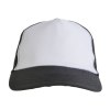 Casquette en polyester, 5 panneaux avec filet, fermeture velcro