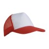 Casquette en polyester, 5 panneaux avec filet, fermeture velcro